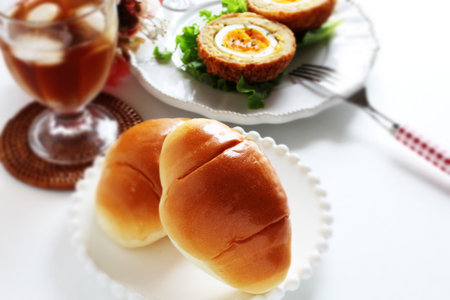Butter Roll and Yorkshire egg