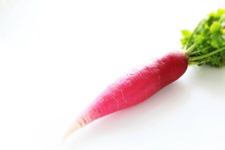 Japanese radish on white backgroundの写真素材