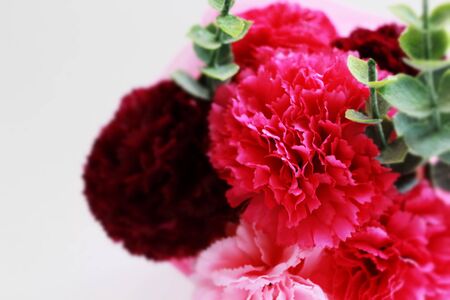 artificial carnation bouquetの写真素材