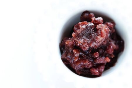 Asian food ingredient, red bean pasteの写真素材