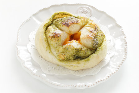 Herbal and olive oil bun for breakfast image