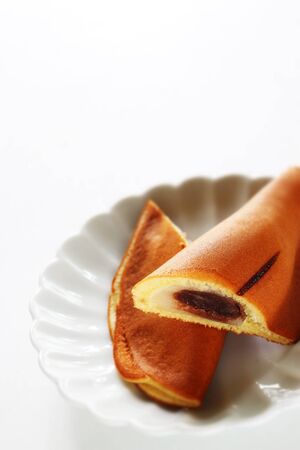 Japanese fish shaped confectionery, ayu fish filling cakeの写真素材