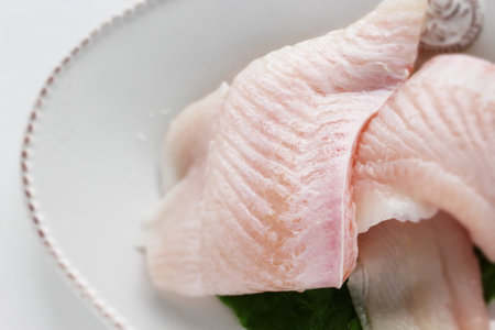 Freshness skinless flat fish for prepared food ingredientの写真素材