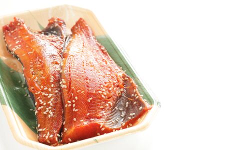 Japanese food ingredient, marinated half dried mackerelの写真素材