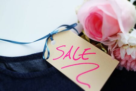 No brand T-shirt and hand written SALE tagの写真素材