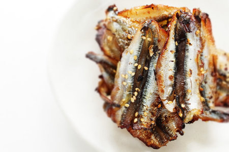 Chinese food, honey and chicken wing barbecue grilledの写真素材