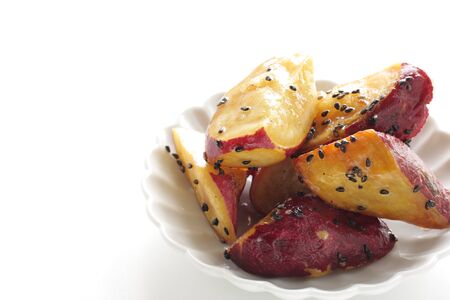 Japanese food, Daigaku-Imo candied sweet potatoの写真素材