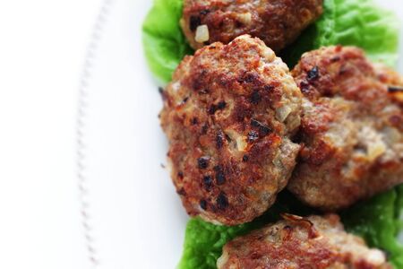 Homemade patty burger for comfort foodの写真素材