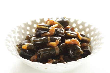 Japanese food, simmer kombu seaweed roll for new year food