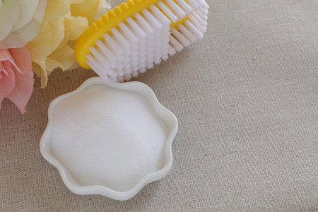 soda in plate for house work imageの写真素材