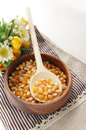 dried grain, corn for popcorn cooking