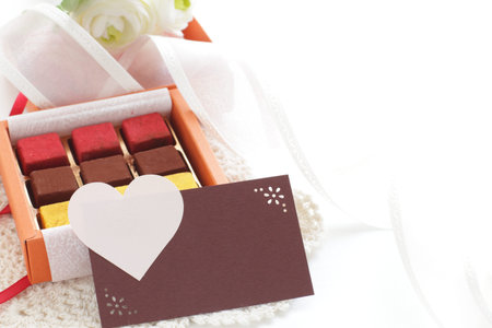 cube colourful raw chocolate in square size gift box