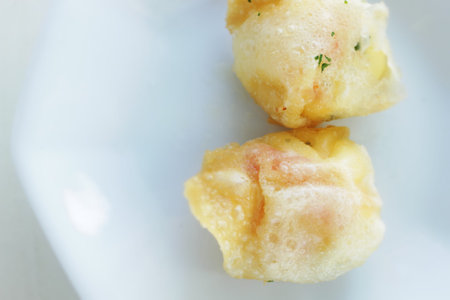 Chinese food, dim sum dumpling on dish for Yum Cha Imageの写真素材