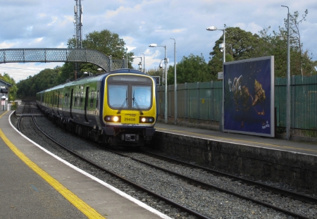 Dublin, Ireland - DART Train in Clonsilla Stationのeditorial素材
