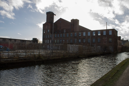 Old Buildings in Ashton Canal, Manchesterのeditorial素材