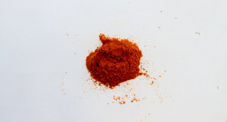 Extra Hot Chilli Powder, isolated on whiteの写真素材