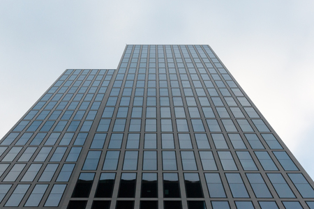 Skyscrapers in Frankfurt-am-Main, the largest city in the German state of Hesse and major European financial hub.のeditorial素材