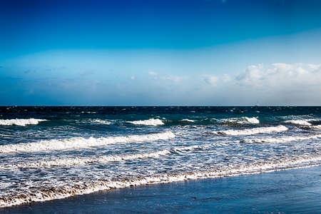 View of Beach in Playa del Ingles, Maspalomas, Gran Canaria, Spain. HDR.の写真素材