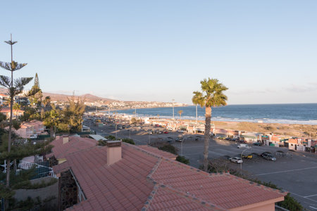 View of Beach in Playa del Ingles, Maspalomas, Gran Canaria, Spain. HDR.のeditorial素材