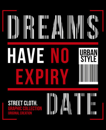Dreams, positive quote with modern typography, t-shirt graphic design vector illustrationのイラスト素材