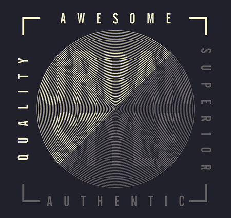 Urban style print, typography with circles, t-shirt modern graphic design vector illustrationのイラスト素材