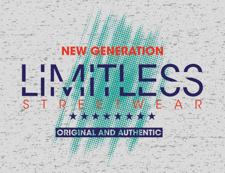 limitless street wear graphic for t-shirt, sportwear, fashion and print productionのイラスト素材