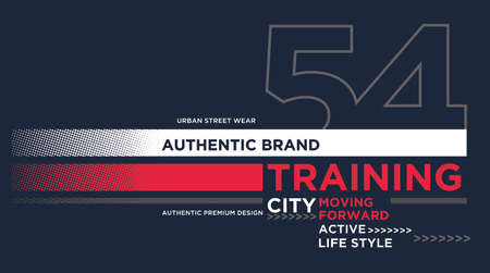 54 Training city sport typographyのイラスト素材
