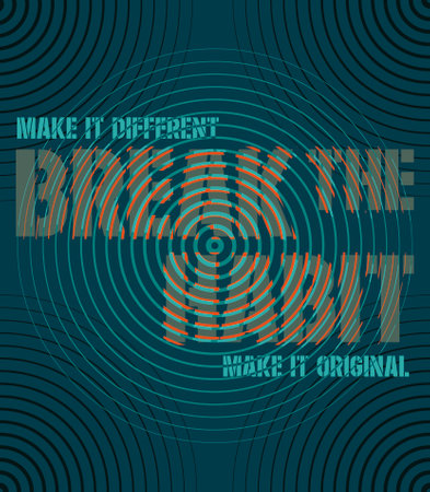 Break the habit, circles print graphic design t-shirtのイラスト素材