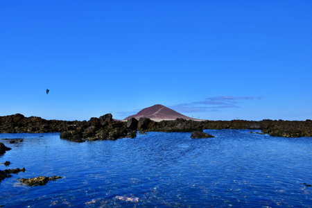 El Medano, rocks and puddles at low tide