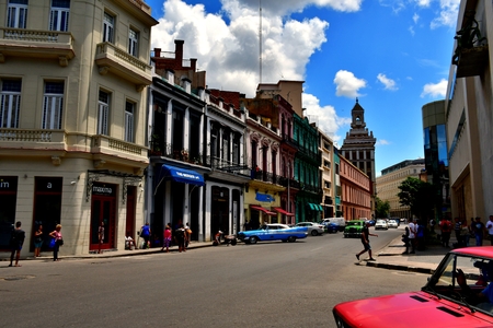 beautiful and colorful streets of Havana, 500th anniversary of the foundation of the cityのeditorial素材