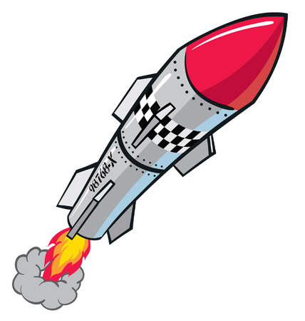 Rocket missle taking offのイラスト素材