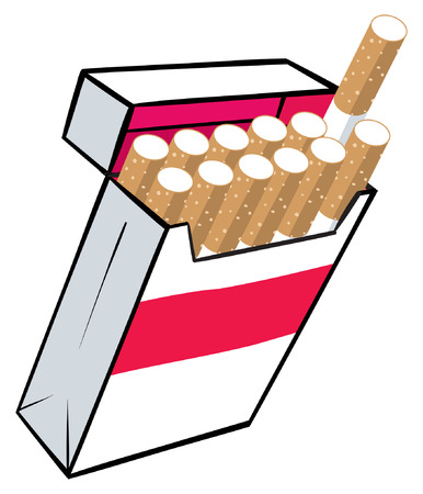 An illustration of a box of ciagarettes.のイラスト素材