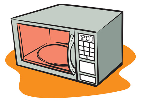 An Illustration of a retro microwave oven.のイラスト素材
