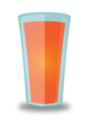 Orange Beverage Glass のイラスト素材
