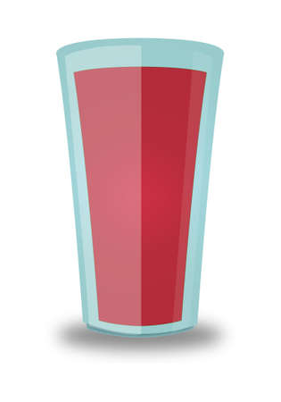 Strawberry Beverage Glass のイラスト素材