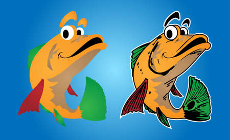 Funny Fish Sea Vector のイラスト素材