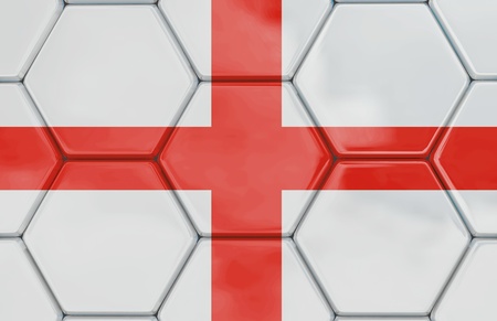 Soccer texture with a English flag, Created in 3D software, の写真素材
