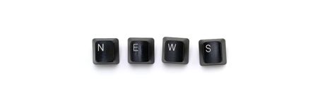 Isolated shot of computer keyboard keys on a white background.の写真素材