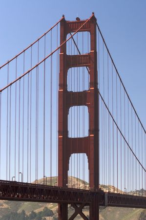A shot of the Golden Gate Bridge taken from the overlook.の写真素材