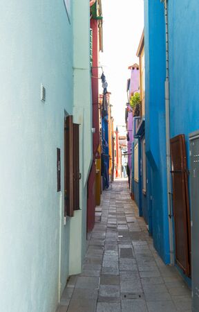 summer afternoon on burano islandの写真素材