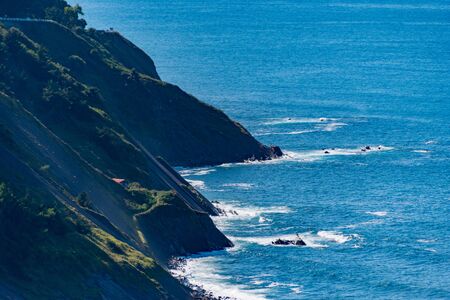 atlantic coast in basque countryの写真素材