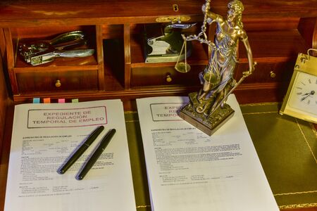 administrative file office lawyers dismissal workersの写真素材