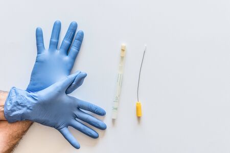 hands on coronavirus testingの写真素材