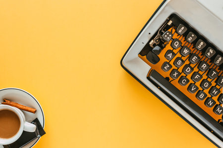 vintage typewriter waiting for you to write your best novel.の写真素材