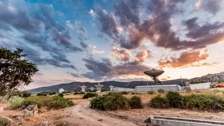 Nasa deep space station in Robledo de chavela. Radiotelescope Antennas.のeditorial素材