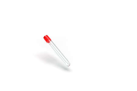 PCR test empty test tube for coronavirus test. 3D illustration.の写真素材