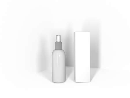 3d rendering of hand cleaner for covid disinfection, mockupsの写真素材