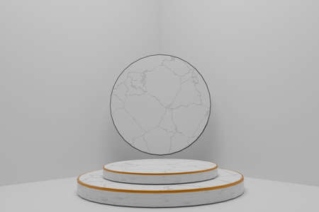 Abstract background, mock-up scene with podium for product display. 3d rendering.の写真素材