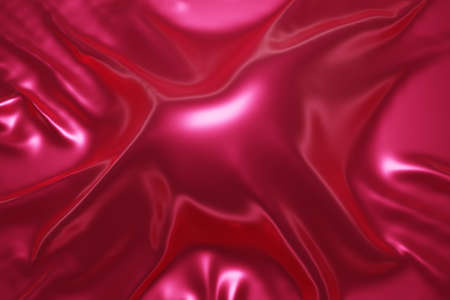 3D heart figure covered with red fabric.の写真素材