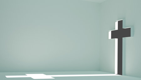 3d rendering of abstract wallpaper with geometric shapes. futuristic architecture.の写真素材